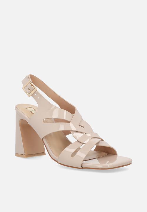 Plum - Esmeralda block heel - neutral