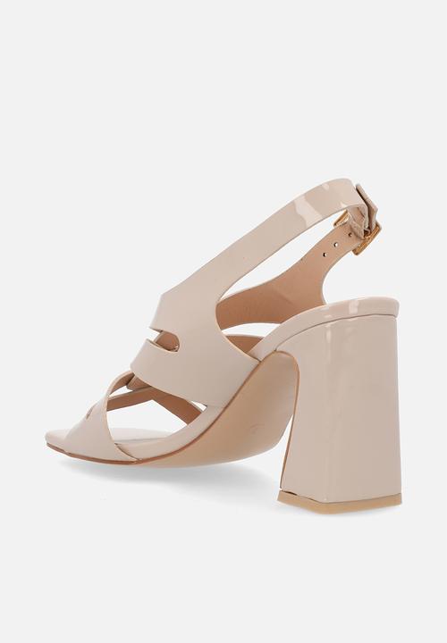 Plum - Esmeralda block heel - neutral