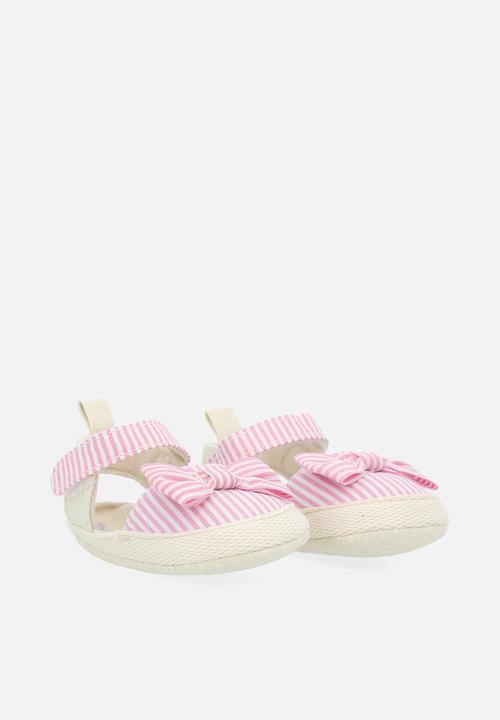 Pop Candy - Striped espadrilles-pink & white