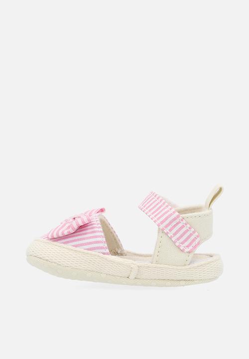 Pop Candy - Striped espadrilles-pink & white