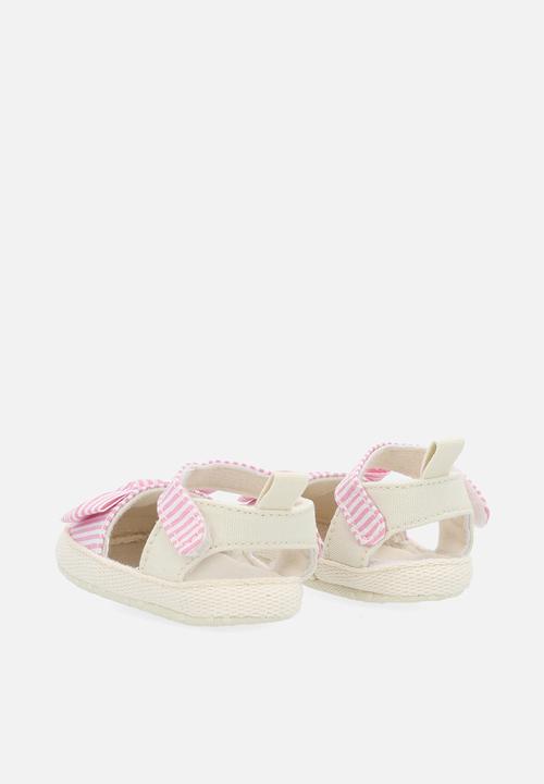 Pop Candy - Striped espadrilles-pink & white