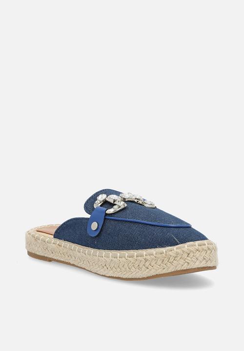 Plum - Jazzy espadrille flat - dark denim