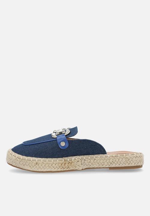 Plum - Jazzy espadrille flat - dark denim