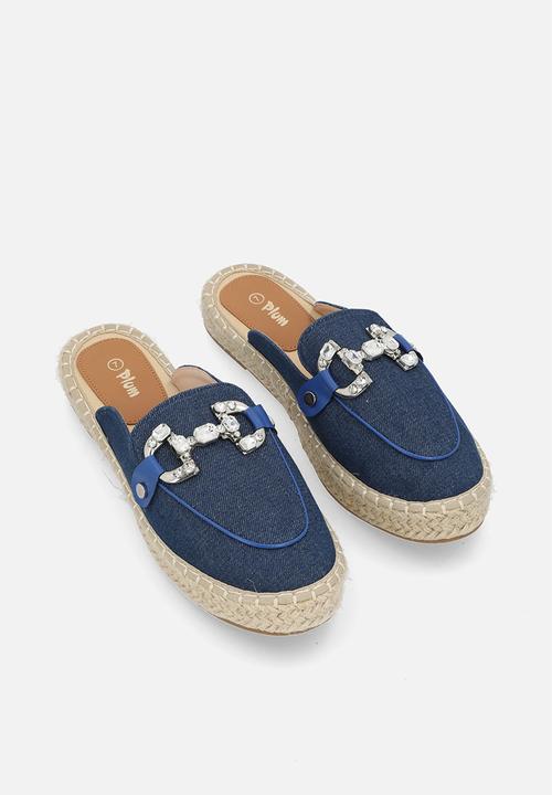 Plum - Jazzy espadrille flat - dark denim