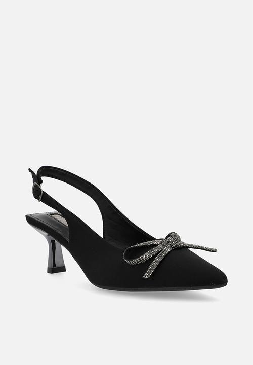 Plum - Kris slingback heel - black