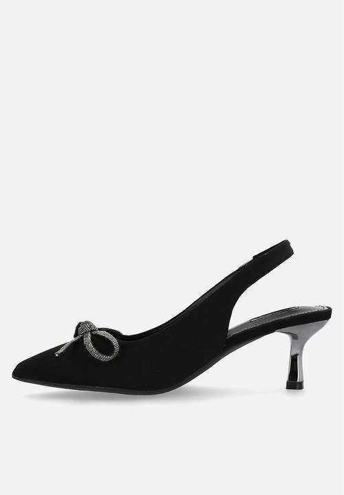 Plum - Kris slingback heel - black