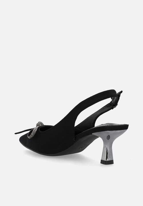 Plum - Kris slingback heel - black