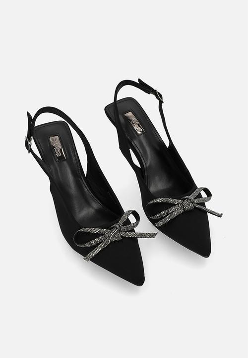 Plum - Kris slingback heel - black