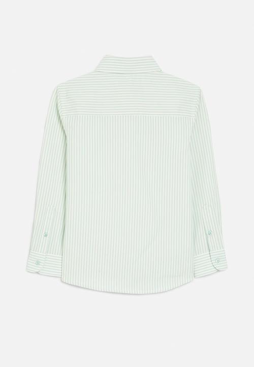 POLO - Boys heath striped long sleeve shirt - mint