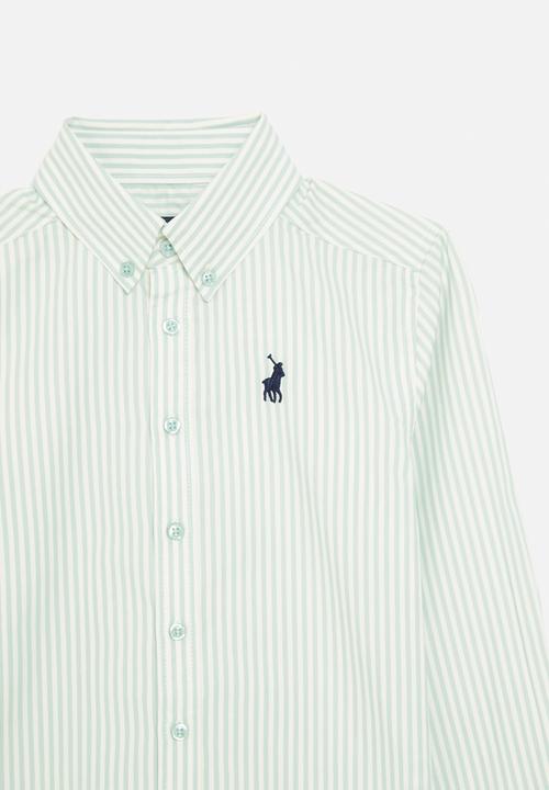 POLO - Boys heath striped long sleeve shirt - mint