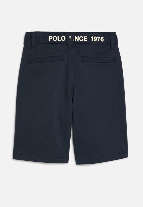 POLO - Boys andrew belted chino short - navy