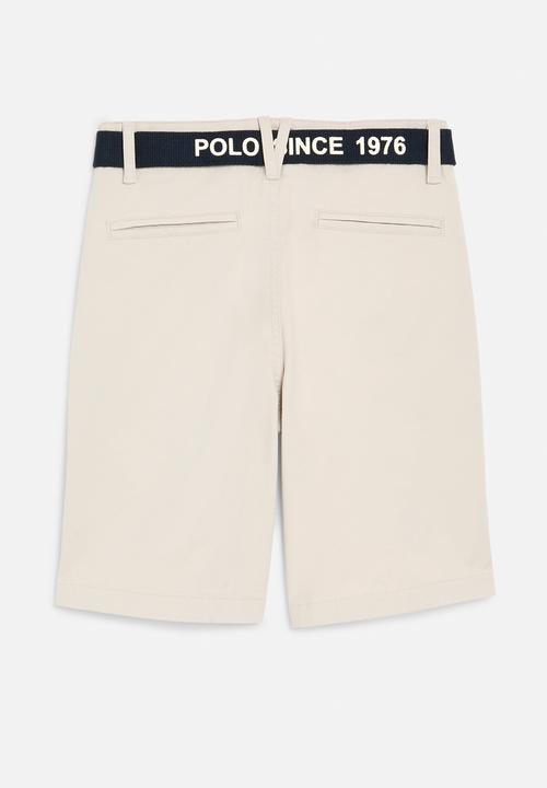 POLO - Boys andrew belted chino short - stone