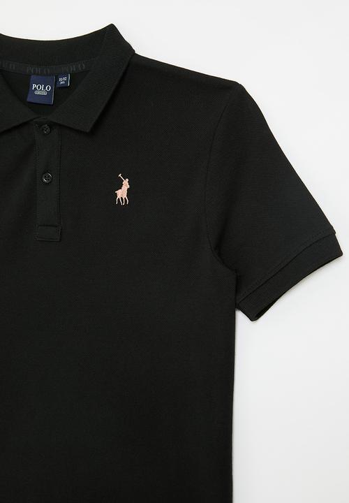 POLO - Boys austin short sleeve golfer - black2