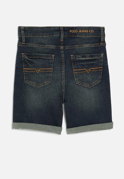 POLO - Boys denzel denim short - dark wash