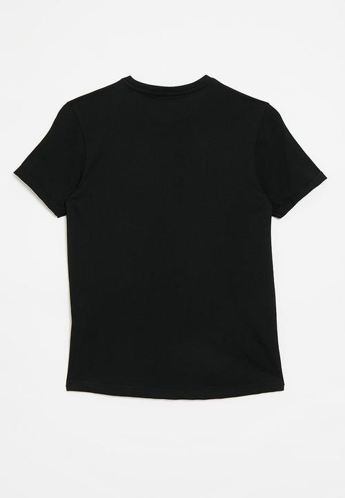 POLO - Girls maya sequin curved hem tee - black