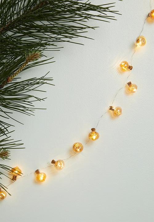 H&S - LED bobble garland - gold