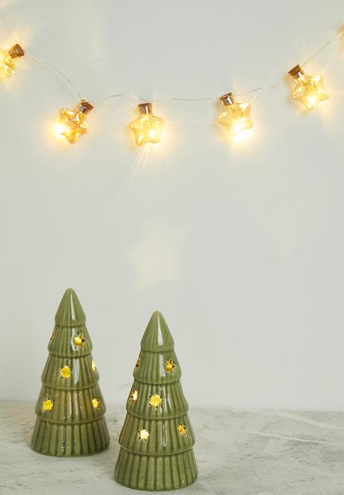 H&S - LED Star garland - gold