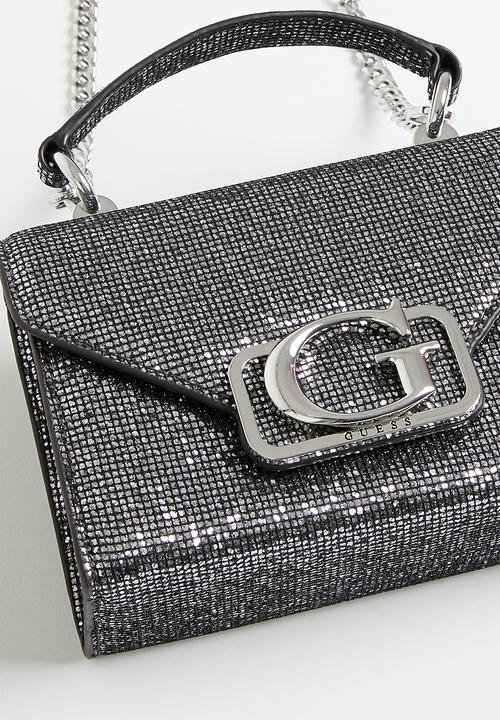 GUESS - Zalina mini top handle flap - pewter