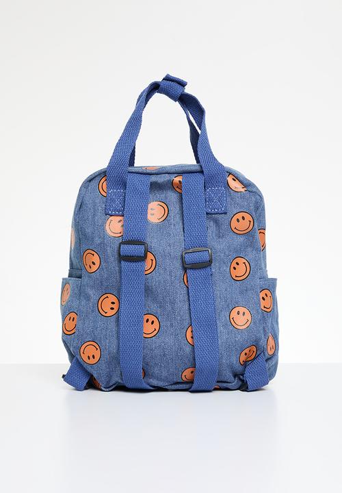 Pop Candy - Smiley print backpack - blue