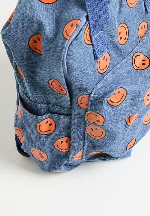 Pop Candy - Smiley print backpack - blue