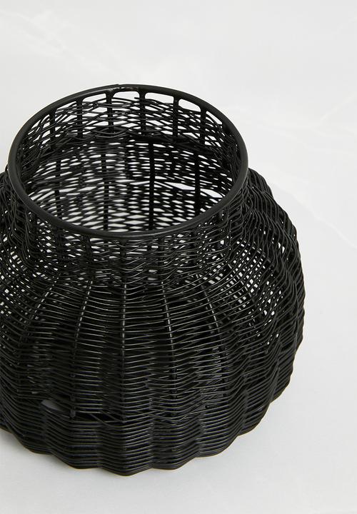 H&S - Mesh candle holder - black