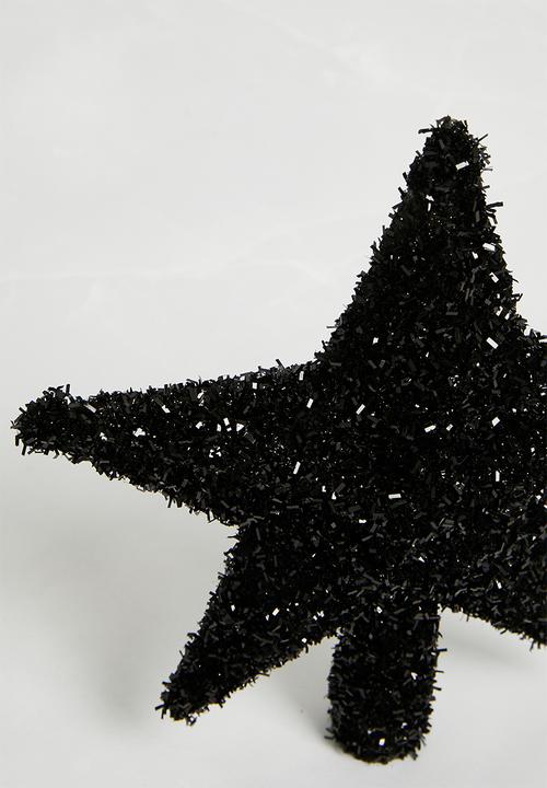 H&S - Tinsel tree topper - black
