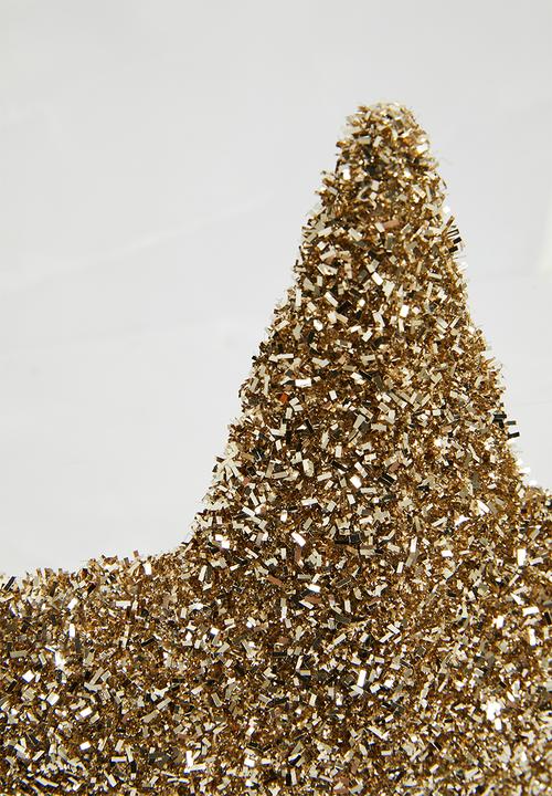H&S - Tinsel tree topper - champagne