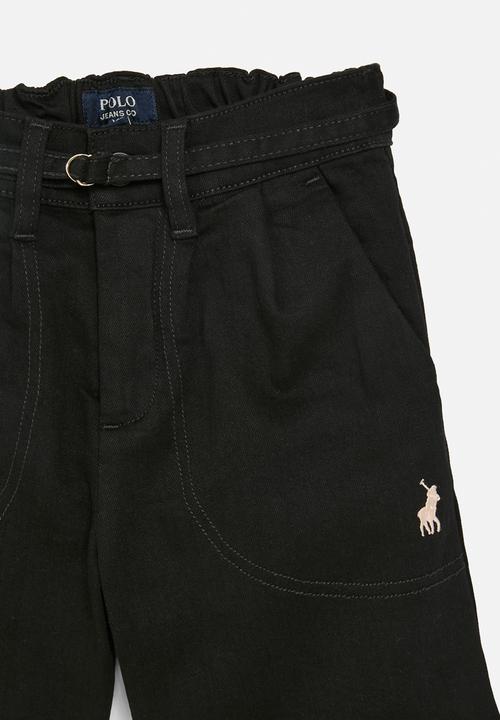 POLO - Girls ava denim short - black