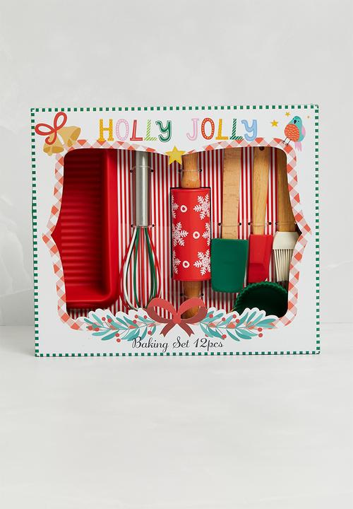 Excellent Houseware - Holly jolly baking set - multi