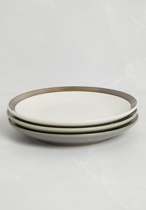 Excellent Houseware - Speckle side plate set of 3 - multi