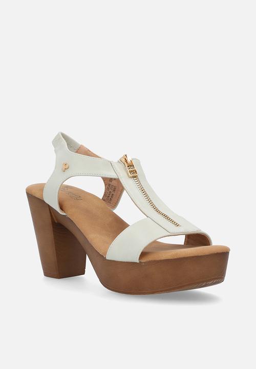 Butterfly Feet - Kayla 5 block heel - bone
