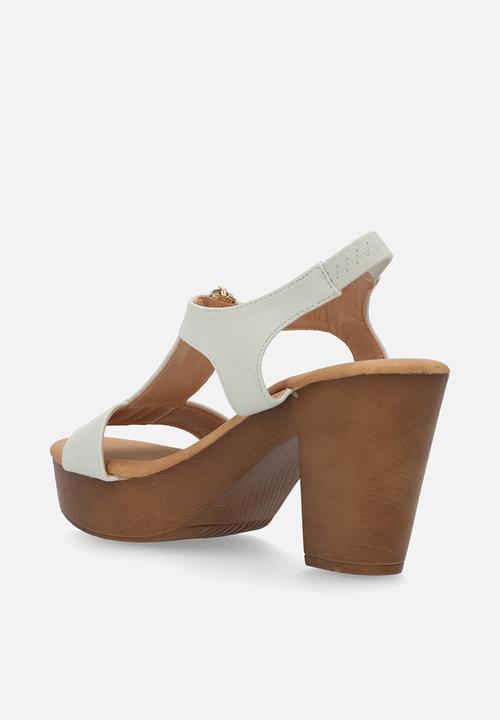 Butterfly Feet - Kayla 5 block heel - bone