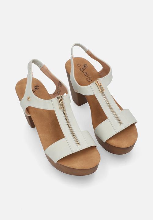 Butterfly Feet - Kayla 5 block heel - bone