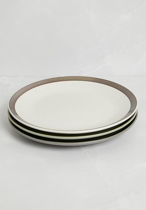 Excellent Houseware - Speckle dinner plate set of 3 - multi