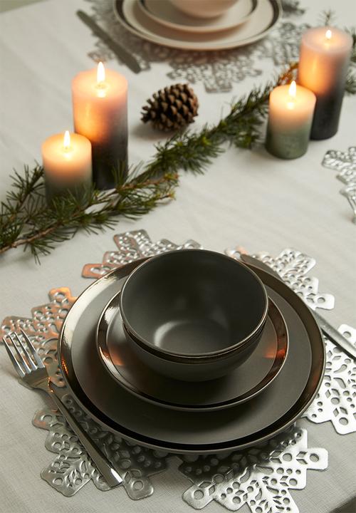 Excellent Houseware - Speckle dinner plate set of 3 - multi