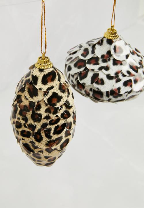 H&S - Wild 'n free xmas baubles set of 4 - multi