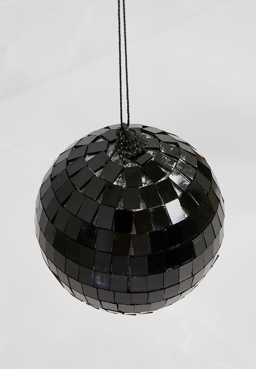 H&S - Mirror ball xmas decor set of 4 - black