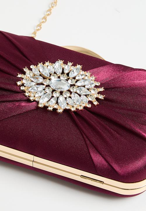 MILLA - Moonstone Embrace Clutch bag-burgundy