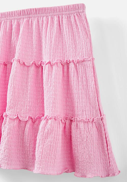 Cotton On - Hallie tiered skirt - cali pink