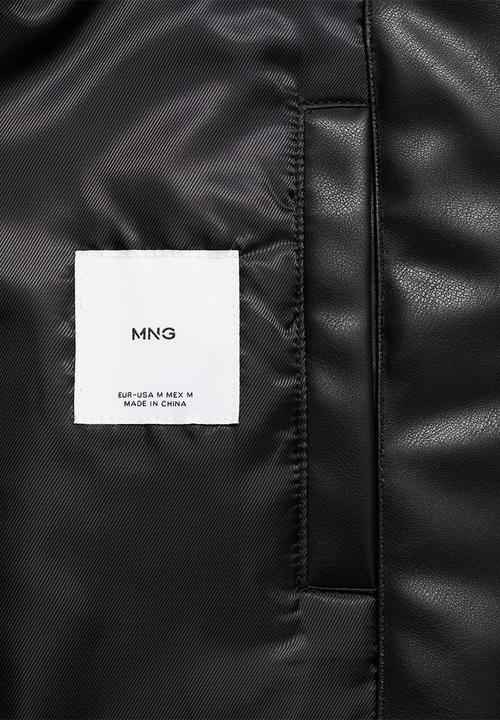 MANGO - Jacket pla - Black