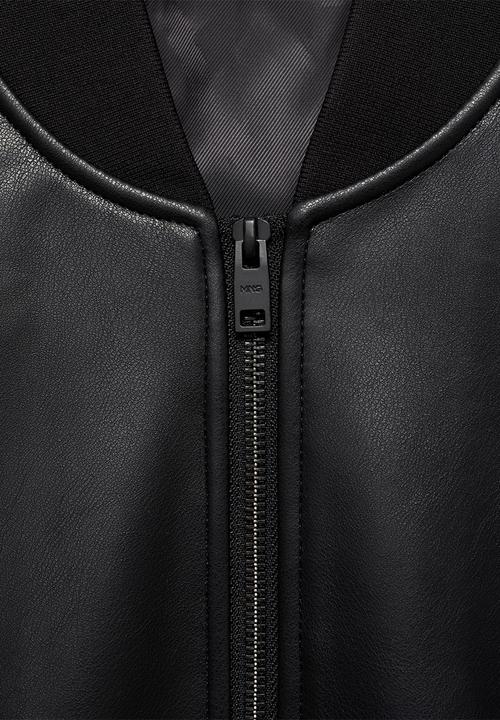 MANGO - Jacket pla - Black