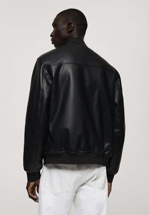 MANGO - Jacket pla - Black