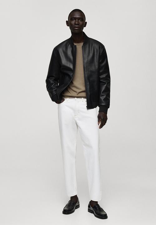 MANGO - Jacket pla - Black