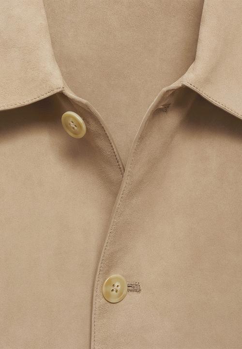 MANGO - Erik leather jacket  - light/pastel grey