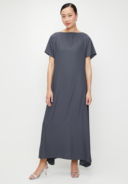 edit - Trapeze Maxi with grown on sleeve - Grey