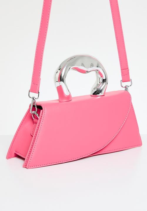 Superbalist - Metal handle crossbody bag - pink
