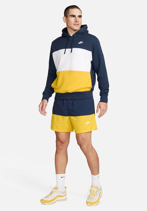 Nike - Nike Club Woven Color-Blocked Shorts - Mn navy/White