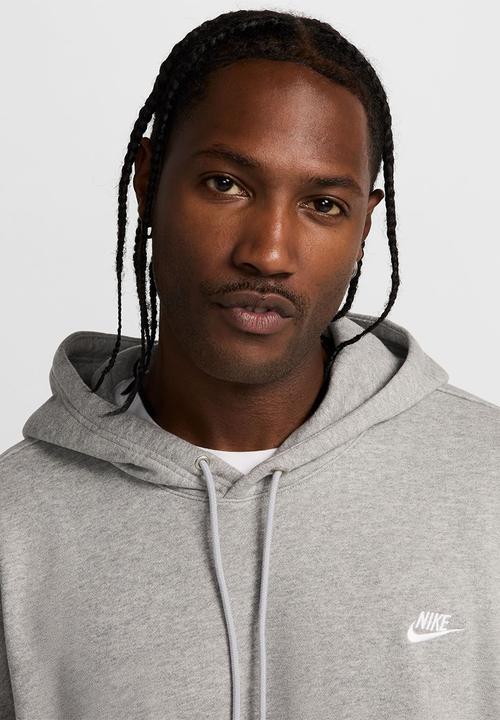 Nike - Club Fleece Oversized French Terry Pullover Hoodie - D Gr H/White