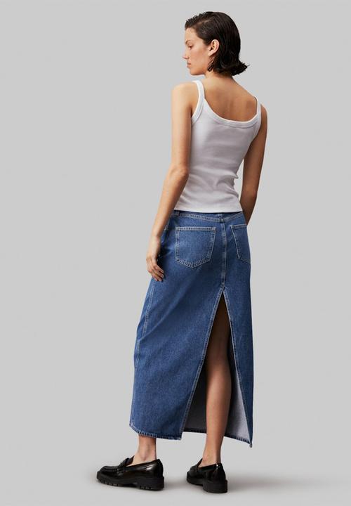 Calvin Klein - Trouser pocket maxi skirt - denim light
