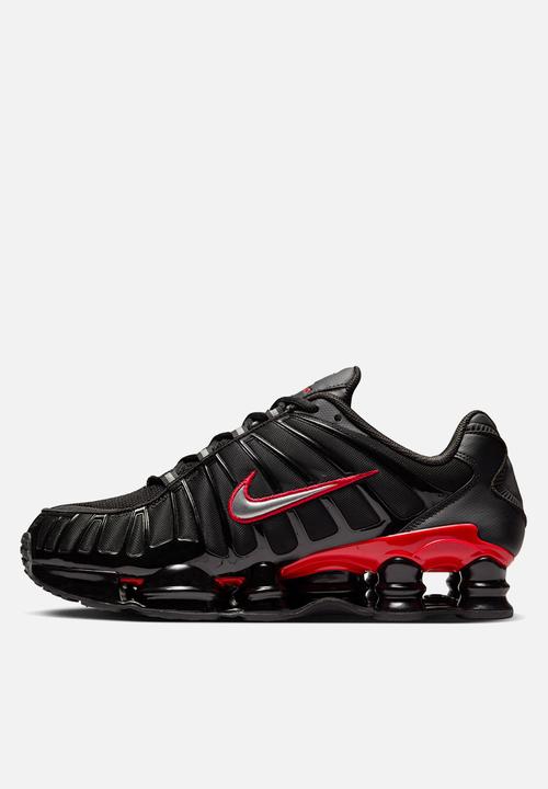 nike shox black and red